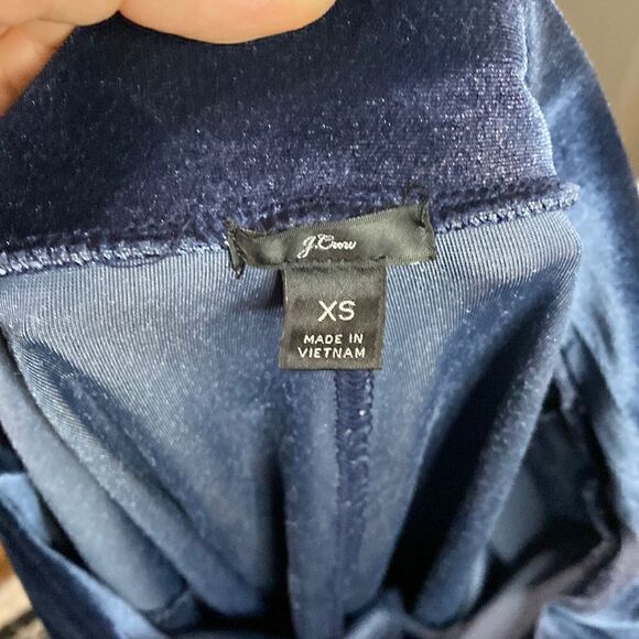 J.Crew Blue Velour Leggings Stretch - Picture 9 of 11